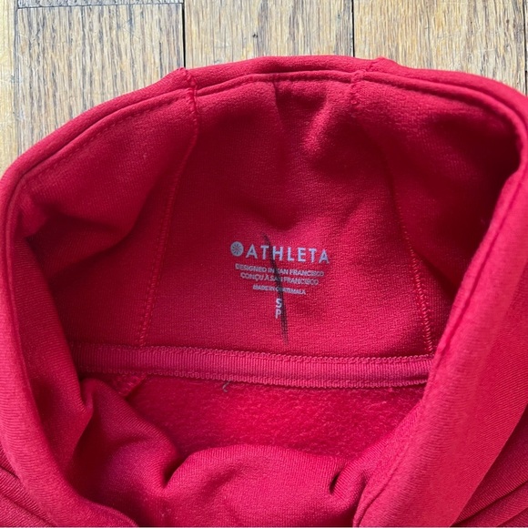 Athleta Altitude Polartec Sweatshirt Merry Red 4279878 Size Small - Picture 3 of 8